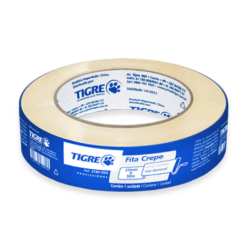 Fita Crepe de 24mm x 50m Tigre